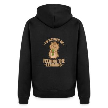 Je préfère nourrir le rongeur Lemming - Veste à capuche bio Premium Unisexe - noir - Dos - Nico (187cm)