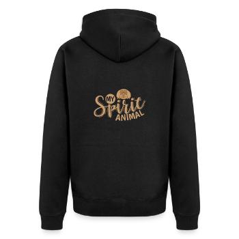Mon Rongeur Lemming Animal Spirituel - Veste à capuche bio Premium Unisexe - noir - Dos - Nico (187cm)