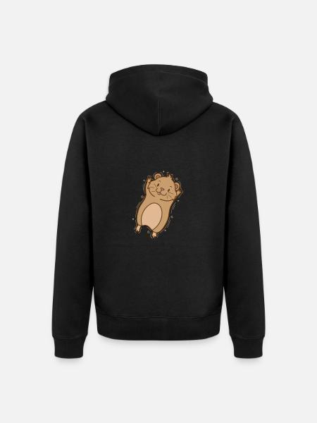 Lemming rejoices rodent - Unisex Premium Organic Zip Hoodie - black