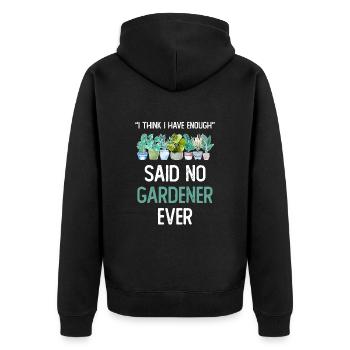 Je pense que j’ai assez de plantes Garten Pflanzen - Veste à capuche bio Premium Unisexe - noir - Dos - Nico (187cm)
