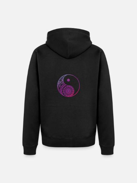 Équilibre Yin et Yang Chine - Veste à capuche bio Premium Unisexe - noir