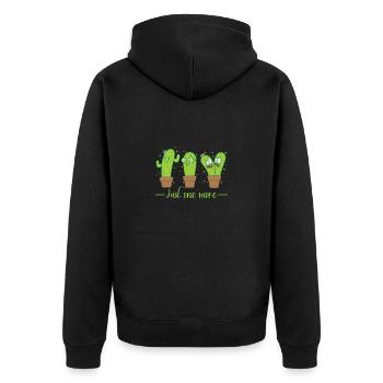 Juste une plante de cactus de plus - Veste à capuche bio Premium Unisexe - noir - Dos - Nico (187cm)