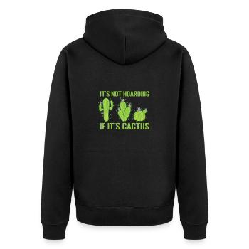 Ce n’est pas de la thésaurisation si c’est une plante de cactus - Veste à capuche bio Premium Unisexe - noir - Dos - Nico (187cm)