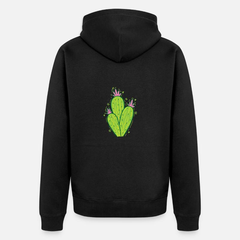 Cactus belle plante - Veste à capuche bio Premium Unisexe - noir
