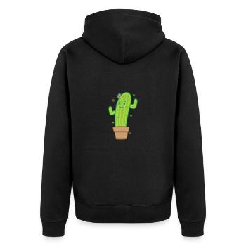 Cactus dans l’environnement de plantes en pot - Veste à capuche bio Premium Unisexe - noir - Dos - Nico (187cm)