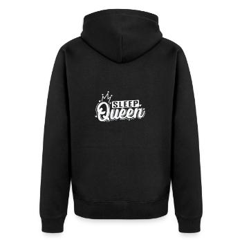 Sleep Queen Dreaming Night - Unisex Premium Organic Zip Hoodie - black - Back - Nico (187cm)