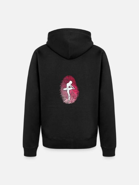 Fingerprint Ballet Dancing - Unisex Premium Organic Zip Hoodie - black