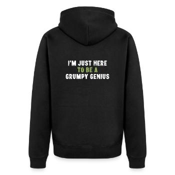 Je suis juste là pour être un sarcasme de génie - Veste à capuche bio Premium Unisexe - noir - Dos - Nico (187cm)