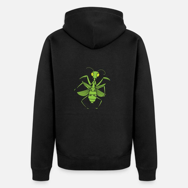 Mante religieuse insecte - Veste à capuche bio Premium Unisexe - noir