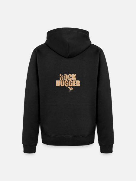 Rock Hugger Bouldering - Unisex Premium Organic Zip Hoodie - black