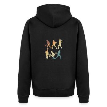 Divers joueurs de padel - Veste à capuche bio Premium Unisexe - noir - Dos - Nico (187cm)