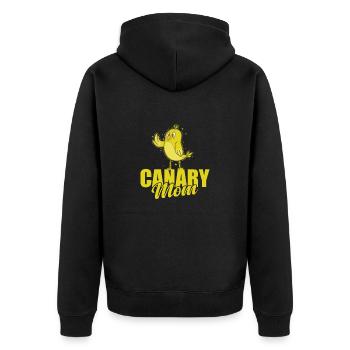 Canary Bird Mom - Unisex Premium Organic Zip Hoodie - black - Back - Nico (187cm)