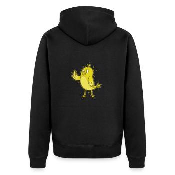 Canari agitant - Veste à capuche bio Premium Unisexe - noir - Dos - Nico (187cm)