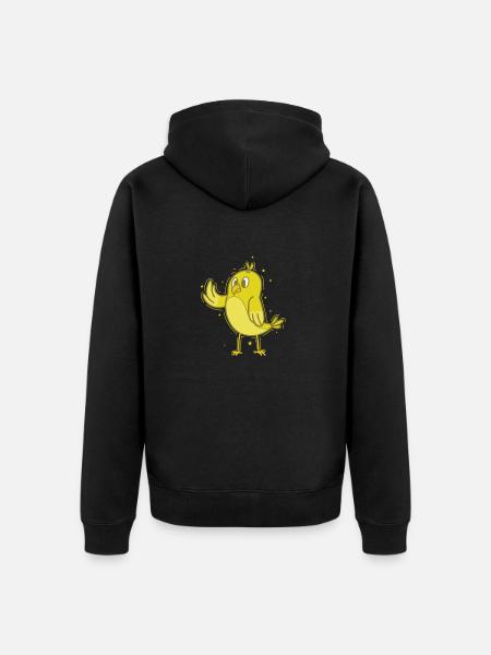 Canary waving - Unisex Premium Organic Zip Hoodie - black