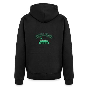 Hialeah, ville de Floride aux États-Unis - Veste à capuche bio Premium Unisexe - noir - Dos - Nico (187cm)