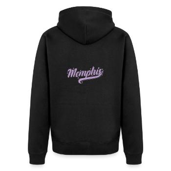Memphis, Tennessee City, États-Unis - Veste à capuche bio Premium Unisexe - noir - Dos - Nico (187cm)