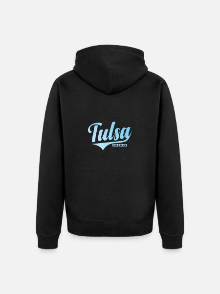 Tulsa, Oklahoma - Unisex Premium Organic Zip Hoodie - black