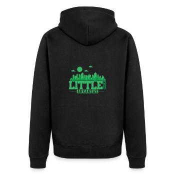 Little Rock, une ville de l’État de l’Arkansas, aux États-Unis. - Veste à capuche bio Premium Unisexe - noir - Dos - Nico (187cm)