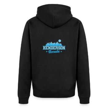 Henderson, Nevada City, États-Unis - Veste à capuche bio Premium Unisexe - noir - Dos - Nico (187cm)