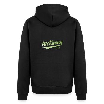McKinney, Texas city in the United States - Unisex Premium Organic Zip Hoodie - black - Back - Nico (187cm)