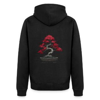 Bonsaï Culture japonaise Bouddhiste Esthétique b - Veste à capuche bio Premium Unisexe - noir - Dos - Nico (187cm)