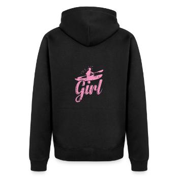 Kayak Girl Pédalo d’eau Canoë - Veste à capuche bio Premium Unisexe - noir - Dos - Nico (187cm)