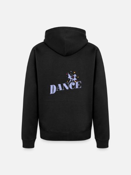Dance couple "Dance" - Unisex Premium Organic Zip Hoodie - black