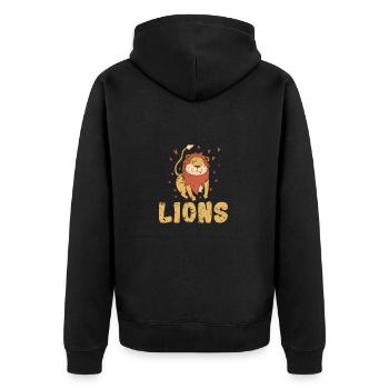Lions en Afrique Lion - Veste à capuche bio Premium Unisexe - noir - Dos - Nico (187cm)