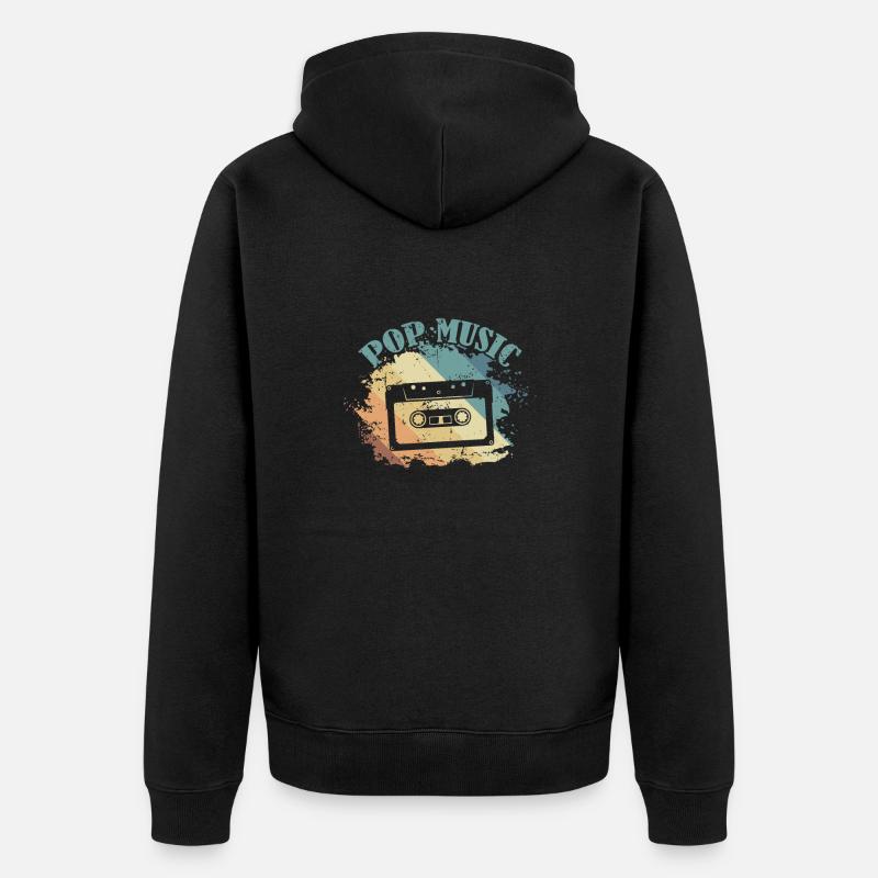 Pop Music R'n'B Kassette - Unisex Premium Bio Zip Hoodie - Schwarz