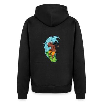 Bull surfing sur un billet d’un dollar - Veste à capuche bio Premium Unisexe - noir - Dos - Nico (187cm)