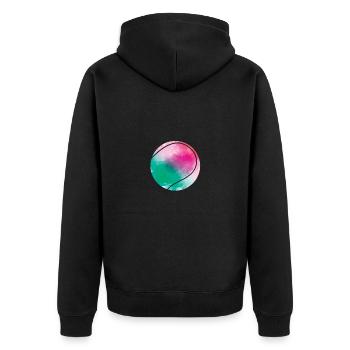 Tennis colorful ball - Unisex Premium Organic Zip Hoodie - black - Back - Nico (187cm)
