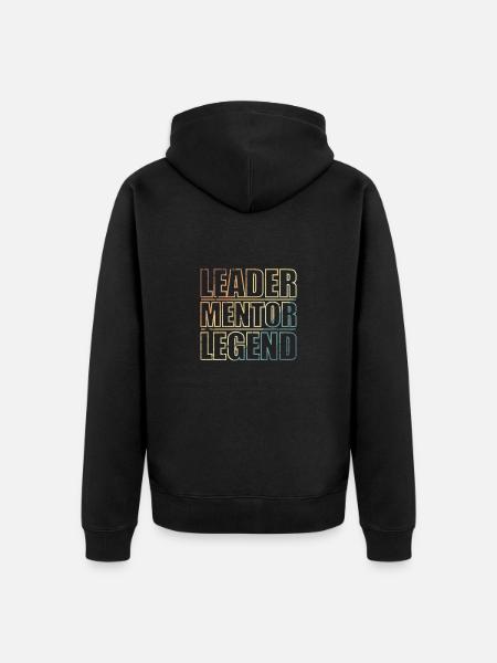 Leader, Mentor, Legend - Unisex Premium Organic Zip Hoodie - black
