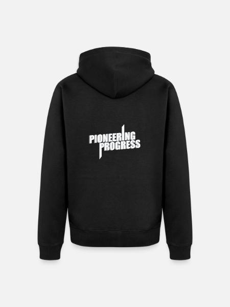 Pioneering Progress - Unisex Premium Organic Zip Hoodie - black