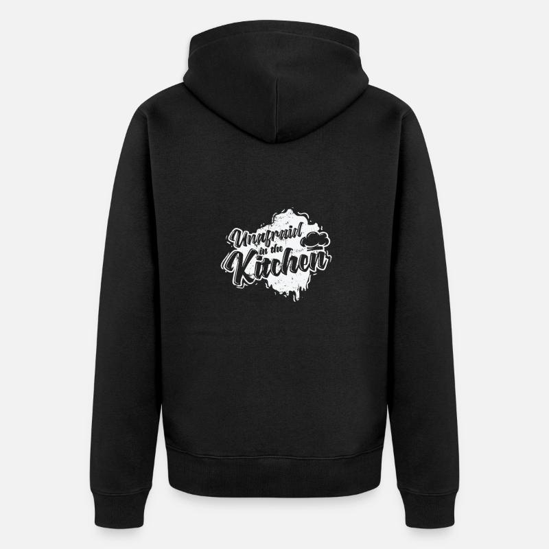 unafraid in the Kitchen - Unisex Premium Organic Zip Hoodie - black