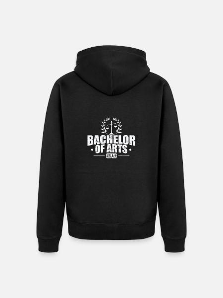 Bachelor of Arts (B.A.) - Unisex Premium Organic Zip Hoodie - black