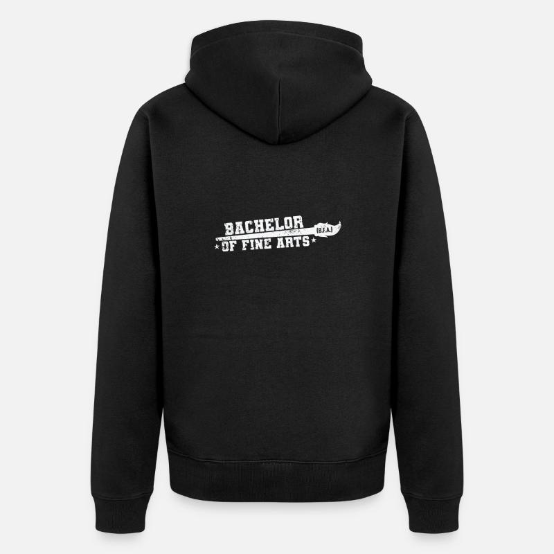 Baccalauréat en beaux-arts (B.F.A.) - Veste à capuche bio Premium Unisexe - noir
