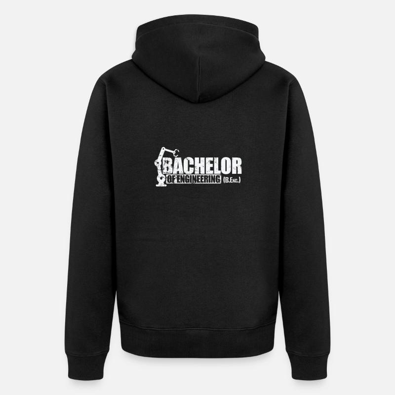 Bachelor of Engineering (B.Eng.) - Unisex Premium Bio Zip Hoodie - Schwarz