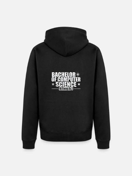 Bachelor of Computer Science - Unisex Premium Organic Zip Hoodie - black