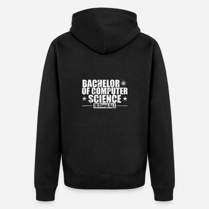 Bachelor of Computer Science - Unisex Premium Bio Zip Hoodie - Schwarz