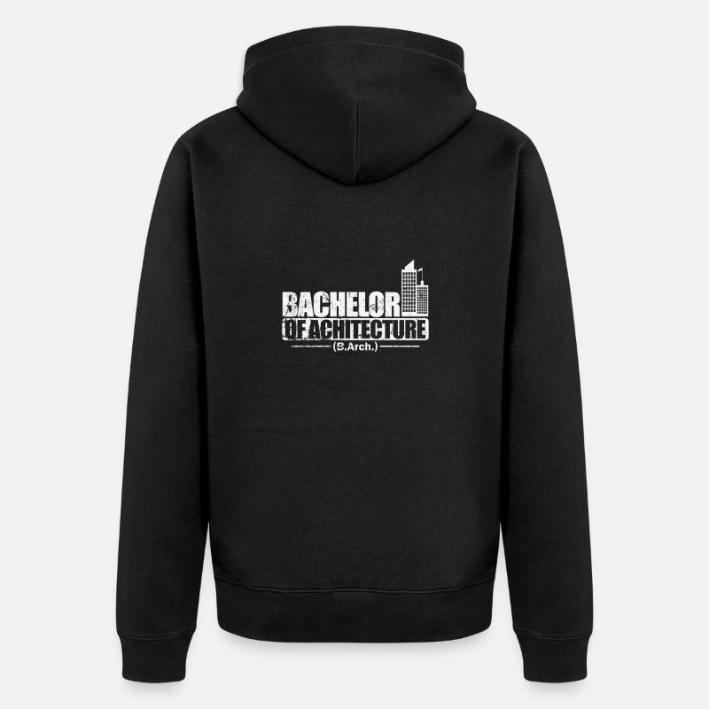 Licence d’architecture Baukunst - Veste à capuche bio Premium Unisexe - noir