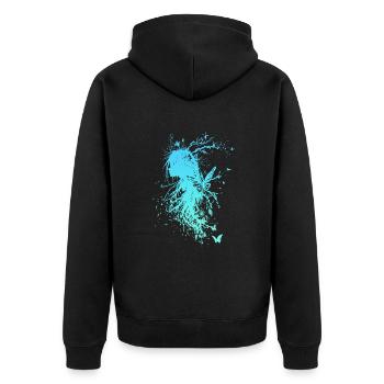 Fée Sombre Esthétique Fée Grunge Pixiecore - Veste à capuche bio Premium Unisexe - noir - Dos - Nico (187cm)