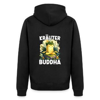 Herbes Beurre HerbesBouddha Yoga Méditation Drôle - Veste à capuche bio Premium Unisexe - noir - Dos - Nico (187cm)