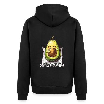 Schlafocado Avocat Morning Grouch Café Cadeau - Veste à capuche bio Premium Unisexe - noir - Dos - Nico (187cm)