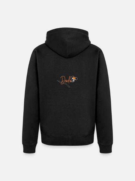 Dodo from Mauritius - Unisex Premium Organic Zip Hoodie - black