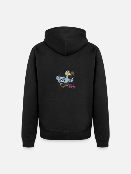 friendly dodo - Unisex Premium Organic Zip Hoodie - black