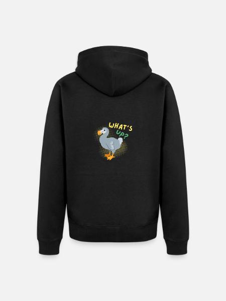 Dodo Whats's up? - Unisex Premium Organic Zip Hoodie - black