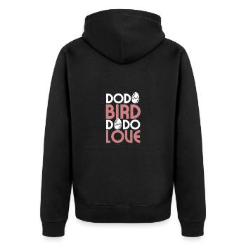 Dodo Oiseau Dodo Amour - Veste à capuche bio Premium Unisexe - noir - Dos - Nico (187cm)