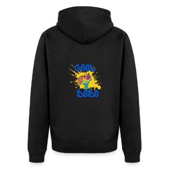 Dodo frais - Veste à capuche bio Premium Unisexe - noir - Dos - Nico (187cm)