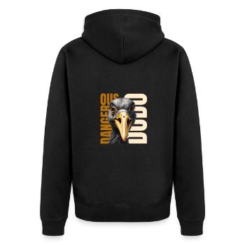 Dodo sauvage - Veste à capuche bio Premium Unisexe - noir - Dos - Nico (187cm)