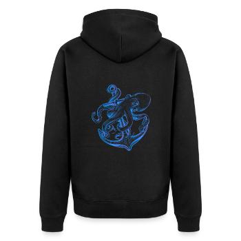 Laissez la pieuvre libérer la mythologie grecque antique - Veste à capuche bio Premium Unisexe - noir - Dos - Nico (187cm)